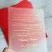 Frosted Acrylic Invitation Card with Vellum Paper Cover Foiling Red Envelope 